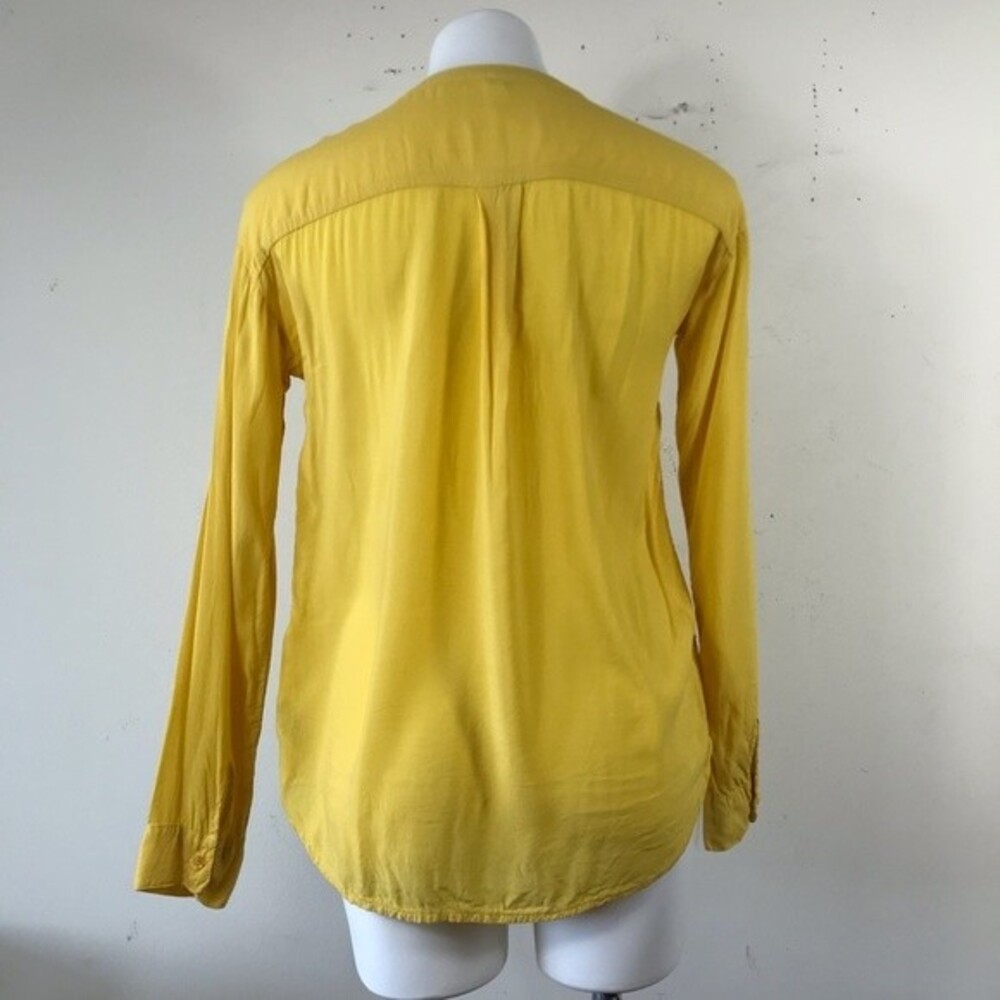 Splendid Yellow Henley Long Sleeve Tunic Blouse Top M Spring Summer Boho - Picture 14 of 14